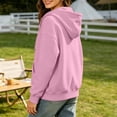 thumbnail image 4 of Women's Full Zip Hoodie Thicked, Oversized Long Sleeve Hooded Sweatshirt with Pockets, Womens Zip Up Hoodies with Hoods, Pink, XL, 4 of 6