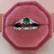 thumbnail image 1 of Anillos de circonia cúbica AAA para mujer, anillo de cristal verde de lujo para fiesta, compromiso, boda, regalo de joyería de plata, nueva moda, 1 of 4