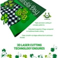 thumbnail image 6 of St. Patricks Day 3D Garden Flag Blackout Double Sided 12×18 Inch,Saint Patricks Green Lucky Shamrock Buffalo Plaid Hat Sign Small Flags Holiday Outdoor Yard Decoration, 6 of 6