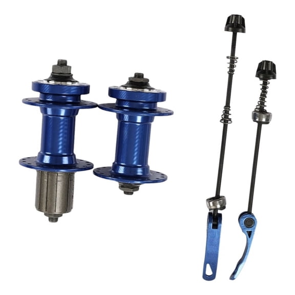TOP! 32-Hole Set of Card-Type Disc Brakes Huagu Mountain Bike Brake Bicycle Hubs, Blue