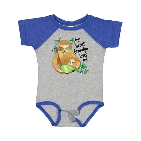 

Inktastic My Great Grandpa Loves Me Cute Sloth and Baby Gift Baby Boy or Baby Girl Bodysuit