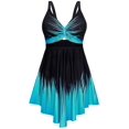 thumbnail image 1 of Traje de baño Tankini Aolina para mujer, talla grande, cuello en V, 1 of 7