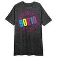thumbnail image 5 of Beverly Hills, 90210 Title Logo Women's Black Heather Short Sleeve Sleep Shirt-Small, 5 of 7