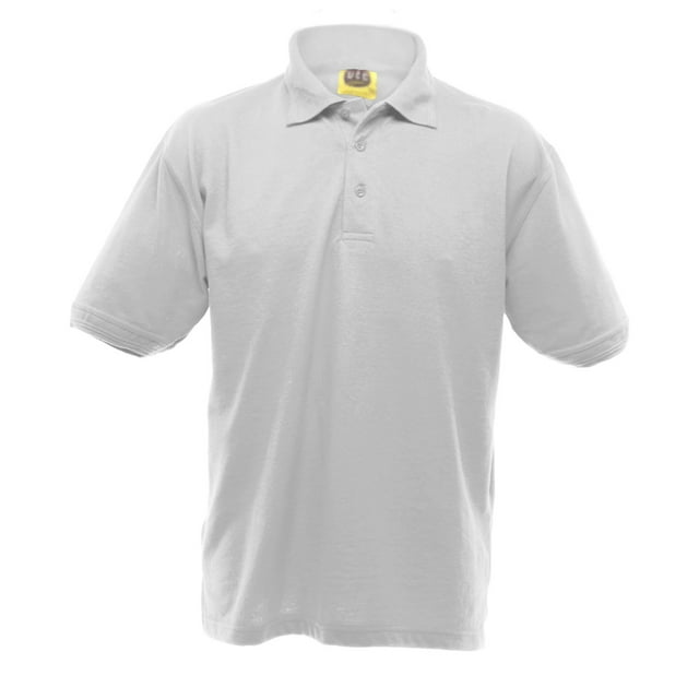 UCC 50/50 Mens Heavyweight Plain Pique Short Sleeve Polo Shirt