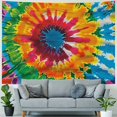 thumbnail image 4 of BCIIG Flower Tie-Dye Colorful Tapestry Wall Hanging Unique Style Home Decor Art for Living Room Bedroom Dorm - 4 Sizes Available 40x30inch, 4 of 6