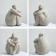 thumbnail image 3 of Estatua de señora estatuilla escultura de mujer decoración moderna artes regalos para el hogar centro de mesa de poliresina manualidades gris 7,1 pulgadas, 3 of 5