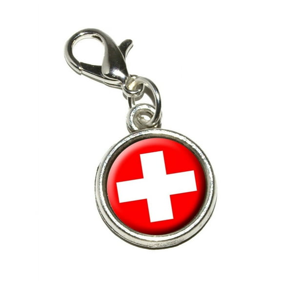 Switzerland Swiss Flag Bracelet Charm
