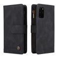 thumbnail image 3 of Case for Samsung Galaxy S20 Plus 5G Cover Zipper Pocket Wallet Case Magnetic Protective - Black, 3 of 5