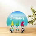 thumbnail image 6 of Picia Hello Summer Gnome 1 Pattern Bone China Decorative Plate – Wall Decor with Stand and Adhesive, Elegant Ornament for Living Room, Office, or Entryway-8in, 6 of 6