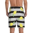 thumbnail image 3 of Kdxio Lemon Print Mens Sleep Shorts Bottoms Soft Comfy Pajama Wear Pants with Drawstring Pockets, 3 of 7