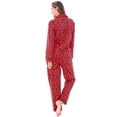 thumbnail image 2 of Alexander Del Rossa Women's Warm Flannel Pajama Set, Long Button Down Cotton Pjs, Large Red Leopard Animal Print (A0509Q87LG), 2 of 3