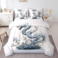 thumbnail image 1 of 7 Pcs Dragon Comforter Set Queen Size, Mysterious Dragon Bed in a Bag with Top Sheet and Fitted Sheet for Kids and Adults, Dragon In The Clouds Bedding Set with Pillowcases & Shams(Queen,7-Piece), 1 of 5