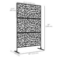 thumbnail image 3 of Outsunny Metal Privacy Screen W/ Expansion Screws Outdoor Divider, Lines, 3 of 10