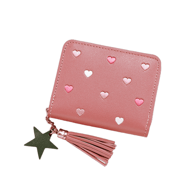 GASTROPOD Small Wallets Woman,Short and Cute Card Holder Walletfor Women,Korean Version Small Walletfor Women,Walletfor Girls,Dark Pink