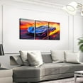 thumbnail image 3 of Hieng Race Car Canvas Wall Art for Living Room Bedroom Red Blue Picture Wall Decor for Bathroom Speed Sports Car Kids Boys Girls Artwork Posters Extreme Sports Painting（Only canvas）, 3 of 6