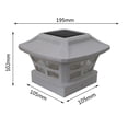thumbnail image 2 of 2 Pack Solar Fence Post Lamp Post Head Light Garden Light Post Light, 2 of 5