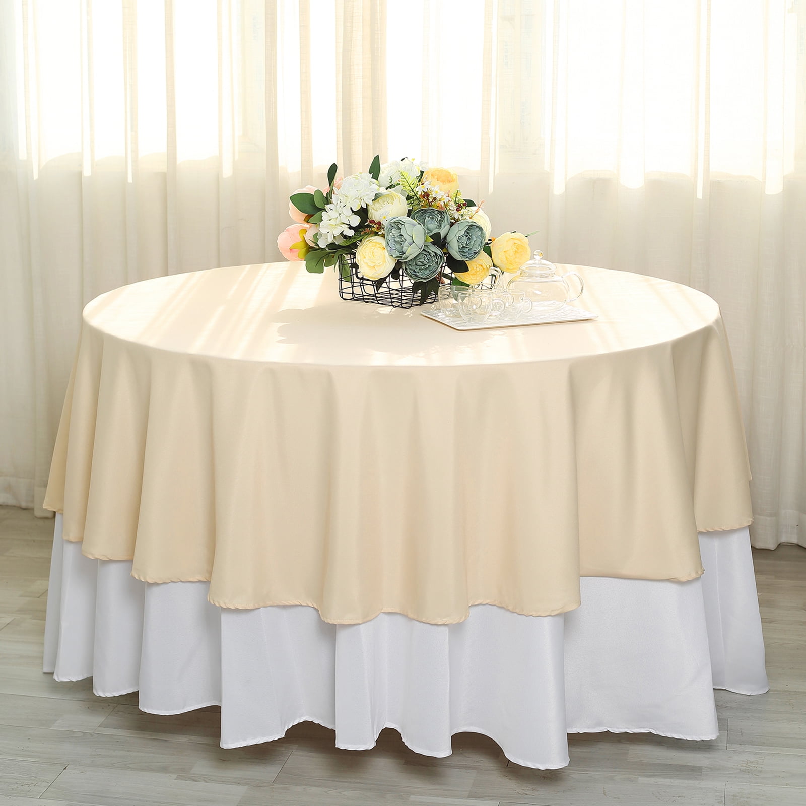 BalsaCircle 90 Round Polyester Tablecloth For Party Wedding