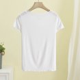 thumbnail image 4 of Bixock Pajamas Tops for Women Sleep Top Short Sleeve V Neck Slim Stretch Light Daily Indoor Loungewear Blouse Women Clothings, 4 of 5