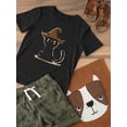 thumbnail image 3 of Cute Halloween Kitten Witch Hat T-Shirt Toddler -Image by Shutterstock,  3 Toddler, 3 of 4