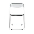 thumbnail image 5 of 4PCS Gray Clear Transparent Folding Chair Set, Modern  PC Plastic Chair with Steel Legs and Waterproof, Armless Household Activity Chair for Dining Room, Restaurant, Wedding, 32"H x 17" W x 18"D, 5 of 7