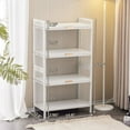 thumbnail image 2 of Zimtown Kitchen Pantry Cabinet, 4-Tier Storage Cabinet with Doors and Adjustable Shelves White, 43" H x 23.6" W x 13.6" D, 2 of 8