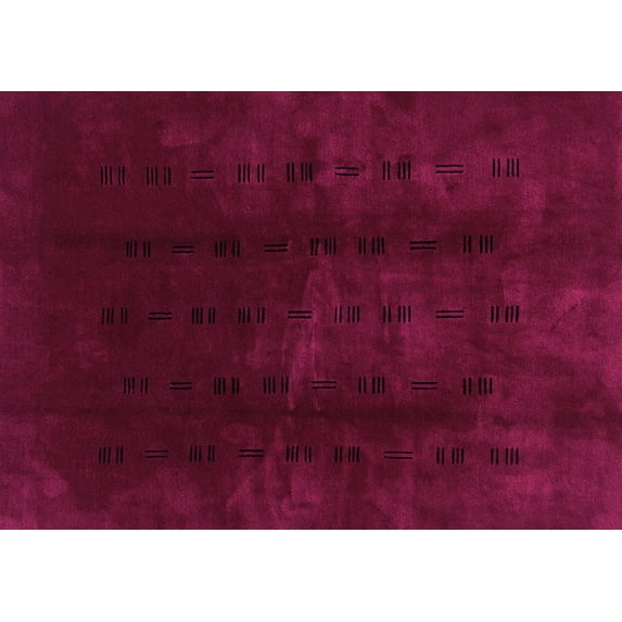 Ahgly Company Indoor Rectangle Abstract Pink Modern Area Rugs, 4' x 6'