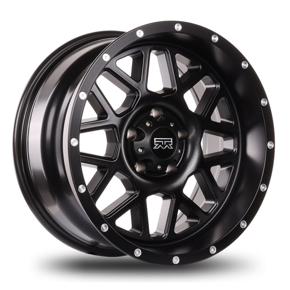 18x9 Mudder Trucker MT859 Mutiny Satin Black 5x127 5x5 ET-12 wheel rim