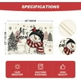 thumbnail image 6 of Let It Snow Snowman Christmas Placemats Set of 4, 12x18 Inch Winter Table Mats for Party Kitchen Dining Decoration, 6 of 6