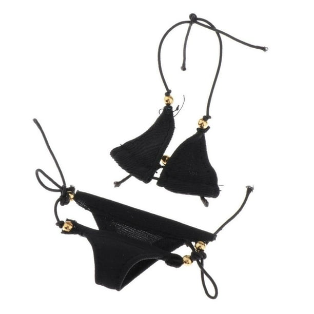 Ropa de Muñeca Femenina Hugo Ropa Interior Disfraces para Juguetes Calientes de Figur Negro 12 pulgadas