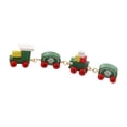 thumbnail image 1 of Mini tren navideño, juguete de tren de madera para casa de muñecas a escala 1:12, locomotora en miniatura verde, 1 of 7