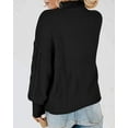 thumbnail image 2 of Sherrylily Winter Women Sweaters Casual Cable Knit Turtleneck Pullover Loose Chunky Jumper S-2XL, 2 of 4