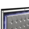 thumbnail image 4 of New Classic Furniture Valentine Solid Wood Full Lighted Bed in Black, 4 of 5