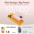 thumbnail image 2 of Magnetic Portable Charger, Ultra-Light 10000mAh 22.5W Power Bank, USB-C In & Out Fast Charging, Wireless Powerbank Compatible with iPhone 17/16/15/14 Samsung S22/S21 iPad etc (Pink), 2 of 11