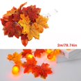 thumbnail image 3 of Thanksgiving Halloween Battery Box LED Maple Leaf Light String Indoor And Outdoor Decorative Light String Pumpkin Maple Acorns 2m, 3 of 3