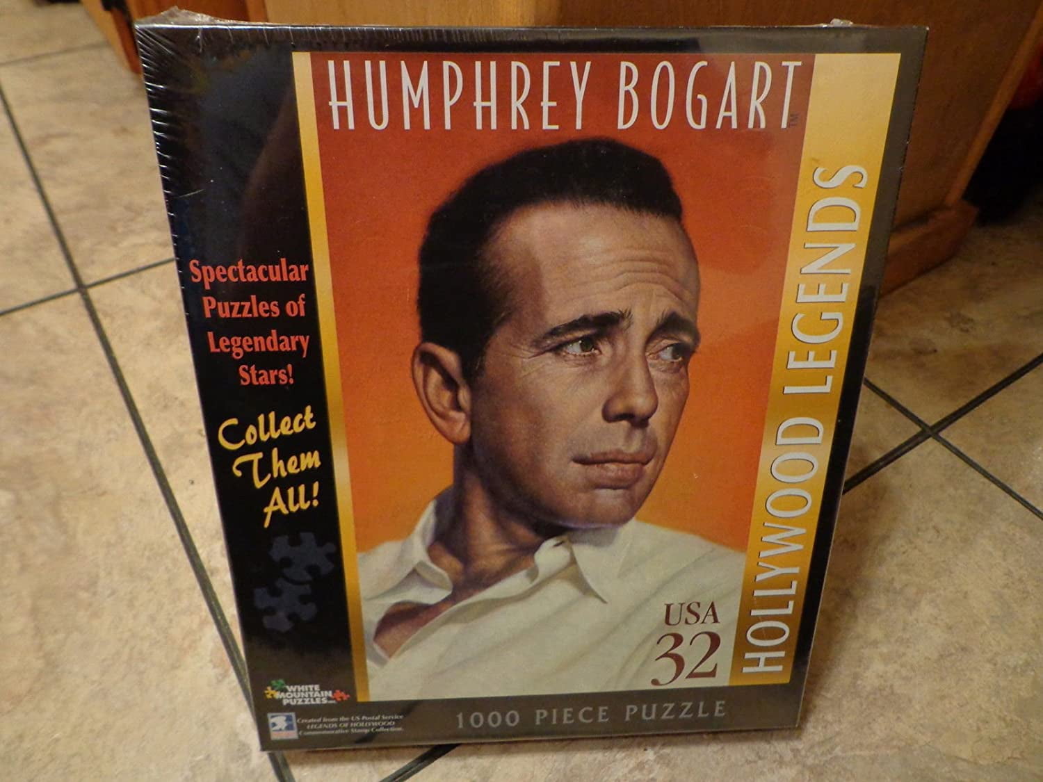 Humphrey Bogart Postage Stamp Jigsaw Puzzle by White Mountain 4395