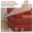 thumbnail image 6 of 79" Convertible Sofa Bed CARZZI LIFE Compressed Floor Boneless Couch Modular Corduroy Sleeper Sofa, Folding Mattress Couch for Small Spaces - No Assembly Needed in Orange (Includes 2 Pillows), 6 of 9