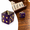 Amethyst, variant on 16mm Natural Crystal Dice with Embossed Gold Pips Single 6-Sided Healing Crystal Die for Tarot Divination Tabletop Board Games & Home Decor Protein