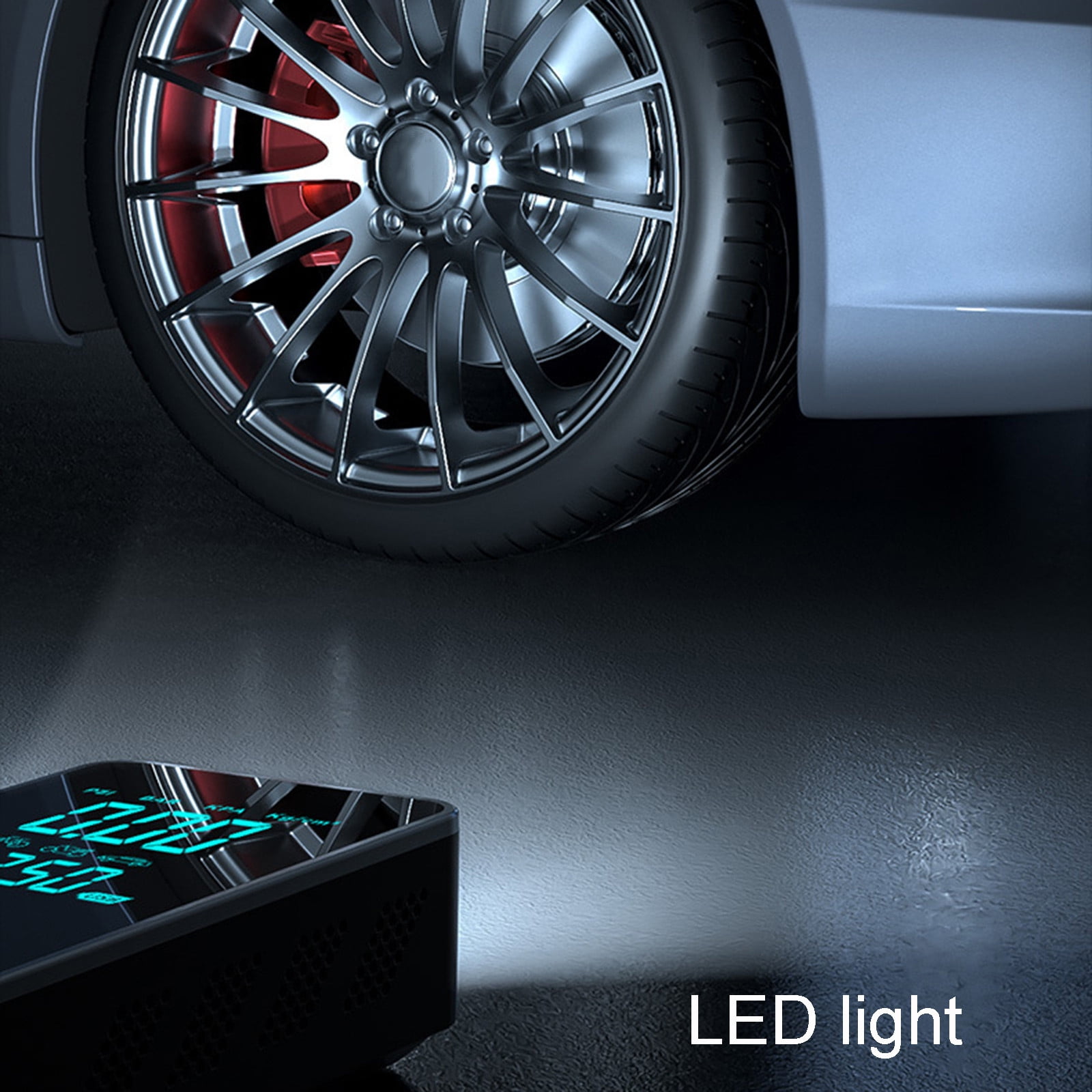 45W Portable Wireless Car Tire Inflator Air Compressor 150Psi With Touch Screen Led Light Power Bank 3600Mah