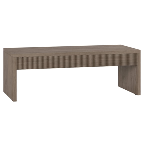 Evelyn&Zoe Modern/Contemporary 48" Wide Antiqued Gray Oak Coffee Table
