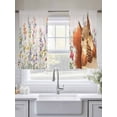 thumbnail image 5 of Cute Squirrel Sheer Curtains 54 Inches Long 2 Panels Vintage Purple Pink Flower Leaf Pine Cone Light Filtering Semi Sheer Window Curtains Drapes for Bedroom Living Room 52"x54", 5 of 7