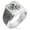 Silver, variant on Stainless Steel Odin's Sleipnir Horse Viking Norse Needle Stripe Pattern Biker Style Polished Ring