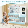 thumbnail image 4 of Honeyjoy Wooden Doctor Play Set with Clock Sink Eye Chart ECG Monitor Exam Area Storage, 4 of 10