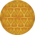 thumbnail image 1 of Ahgly Company Machine Washable Indoor Round Transitional Neon Orange Area Rugs, 7' Round, 1 of 7