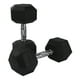 thumbnail image 3 of Par de Mancuernas Hexagonales Fire Sports de Caucho 15Kg Negro, 3 of 3