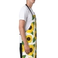 thumbnail image 3 of Lsque Sunflowers Waterproof Apron Chef Aprons for Men Heavy Duty Chemical Work Apron Extra Long Grilling Aprons with Adjustable Bib Apron, 3 of 9