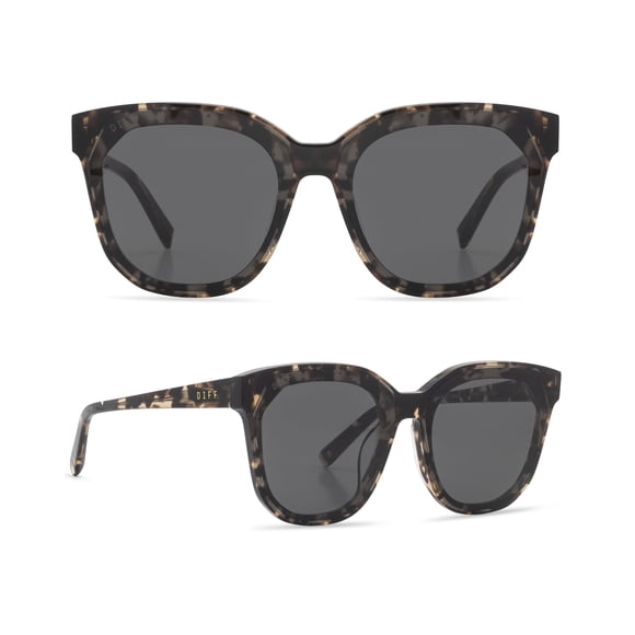 Anteojos de Sol DIFF Gia Espresso Tortoise Oversized Square para Mujer