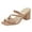 Nude, variant on YDN Women's Strappy Square Open Toe Slide Sandals Slip On Block Mid Heels Mules Slippers Daily Dressy Party Shoes Size 12 Pink