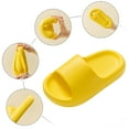 thumbnail image 5 of WUANDIXFA Kids Slide Kids Cloud Slides Boys Girls Pillow Slippers Shower Slip on Slide Sandals Yellow,12, 5 of 7
