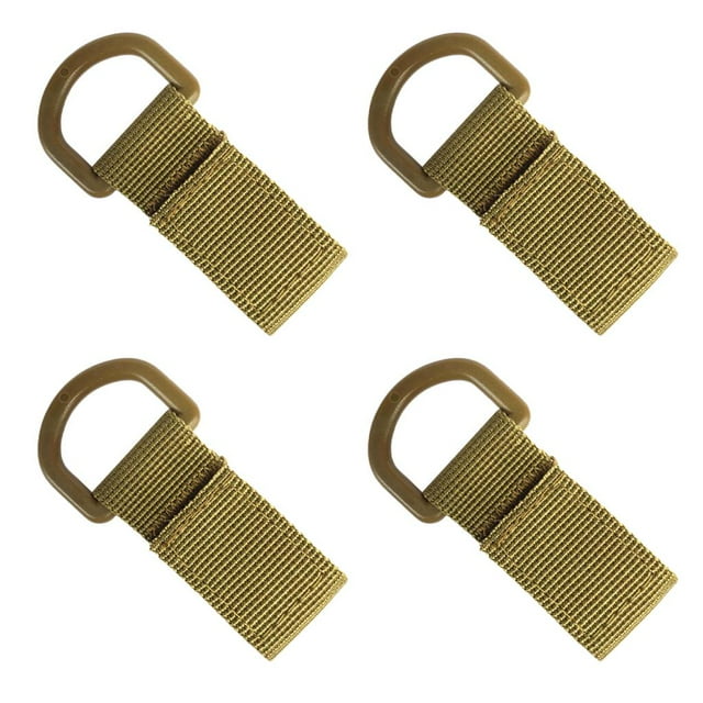4pcs Webbing Backpack Clips Nylon Keychain Hanging Strap Hiking