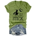thumbnail image 1 of TINZ T-Shirt Décontracté à Imprimé Lettre pour Femmes, Col en V, Coupe Ajustée, Manches Longues, Spandex, 1 of 2